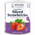 Freeze Dried Sliced Strawberries Can, 18 Servings