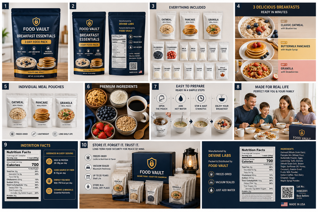 Breakfast Essentials – 3 Day Food Pack