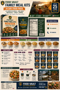 Family Meal Kits – 7 Day Food Pack - 21 Complete Meals • One Adult • One Full Week of Delicious Meals