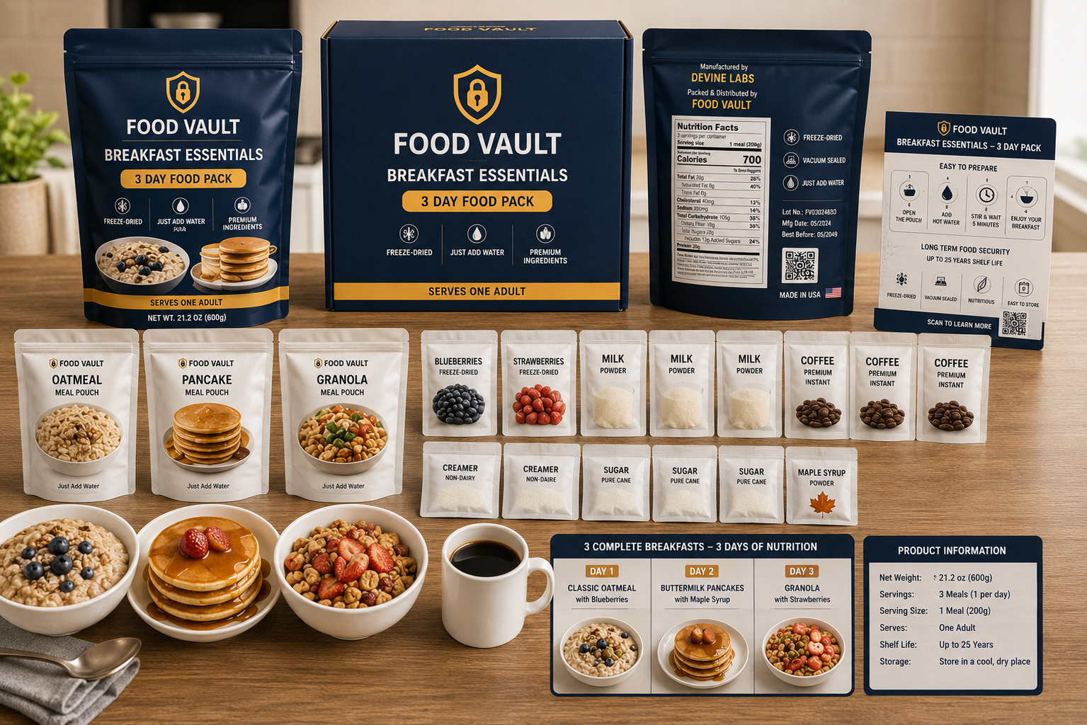 Breakfast Essentials – 3 Day Food Pack