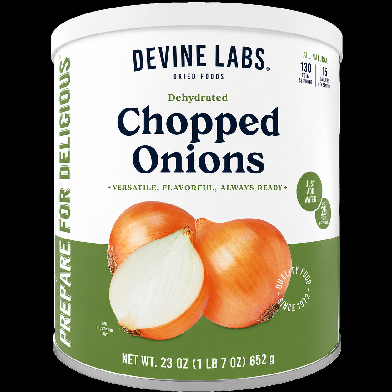 Dehydrated Chopped Onions Can, 130 Servings