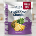 Freeze Dried Pineapple Chunks Family Size Pouch, 20 Servings